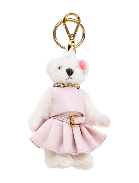 prada small leather keychain pouch|Prada teddy bear keychain.